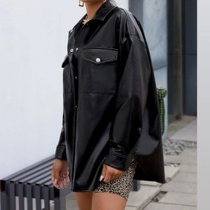 Leather looks like black jacket